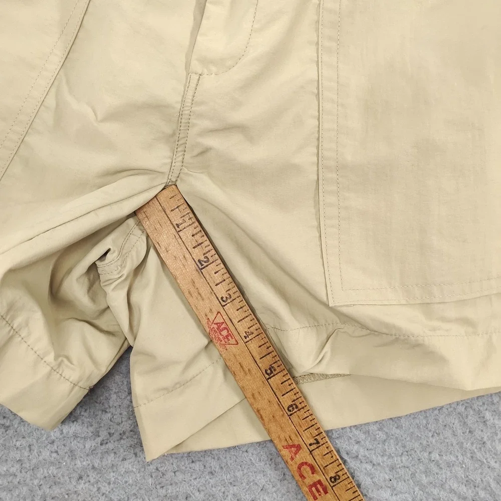 AFTCO Fishing Shorts Womens 34 Beige NEW 5 Inch Nylon Elastic Waist UPF 50